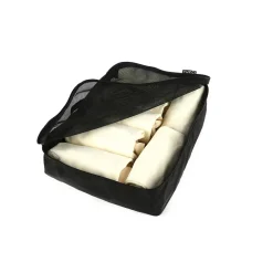 TUCCI 3-Piece Fabric Packing Cube Set, Water Resistant, Burnt Orange (T0553-BRTO)