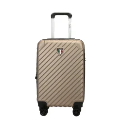TUCCI 2-Piece Hardside Spinner Carry-On Luggage Set, TSA Checkpoint Friendly, Champagne (T0293-02PC-CHAM)