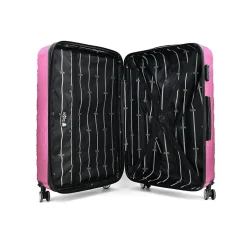 TUCCI 4-Piece Hardside Spinner Carry-On Luggage Set, TSA Checkpoint Friendly, Fushcia (T0533-04PC-FUSH)