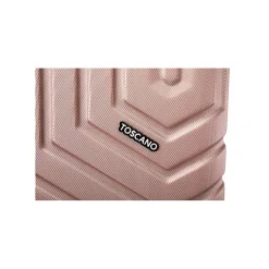 TUCCI 3-Piece Hardside Spinner Carry-On Luggage Set, TSA Checkpoint Friendly, Rose Gold (S0567-03PC-RGD)