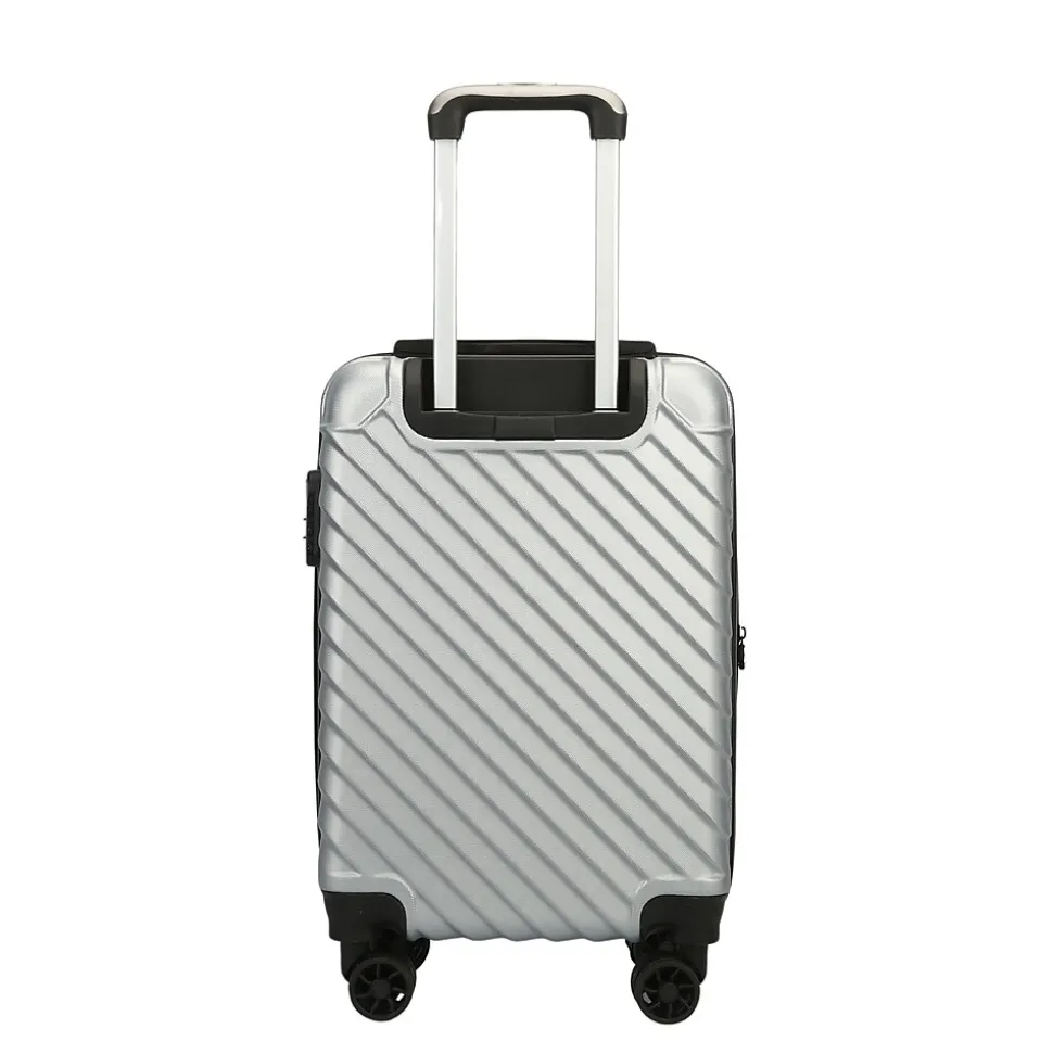 TUCCI 2-Piece Hardside Spinner Carry-On Luggage Set, TSA Checkpoint Friendly (T0293-02PC-SLV)