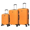 TUCCI 3-Piece Hardside Spinner Carry-On Luggage Set, TSA Checkpoint Friendly, Burnt Orange (S0568-03PC-BRTO)