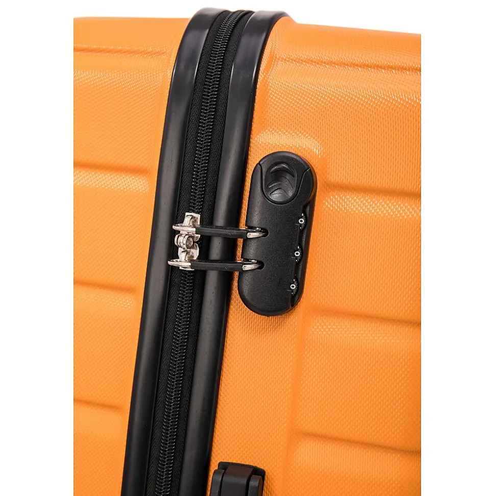 TUCCI 3-Piece Hardside Spinner Carry-On Luggage Set, TSA Checkpoint Friendly, Burnt Orange (S0568-03PC-BRTO)