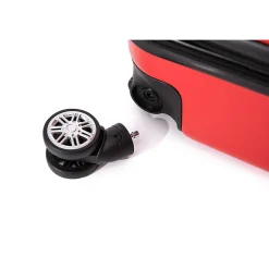 TUCCI 4-Piece Hardside Spinner Carry-On Luggage Set, TSA Checkpoint Friendly (S0536-04-RED)