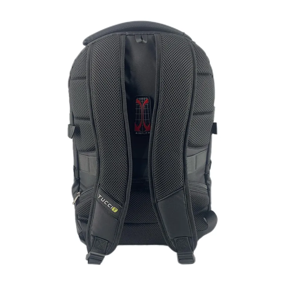 Tucci SprintRider Laptop Backpack, Medium, Black (T0568)
