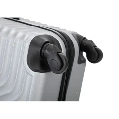 TUCCI VOYAGE Vertice Hardside Spinner Luggage Set, TSA Checkpoint Friendly, Silver (V0001-02PC-SLV)