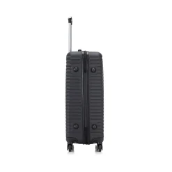TUCCI VOYAGE Vertice 2-Piece Hardside Spinner Luggage Set, TSA Checkpoint Friendly, Black (V0001-02PC-BLK)