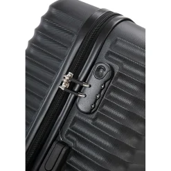 TUCCI VOYAGE Vertice 2-Piece Hardside Spinner Luggage Set, TSA Checkpoint Friendly, Black (V0001-02PC-BLK)