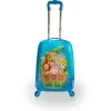 TUCCI Zooland Hardside Carry-On Suitcase, 4-Wheeled Spinner, TSA Checkpoint Friendly, Blue (T0498-Zooland)