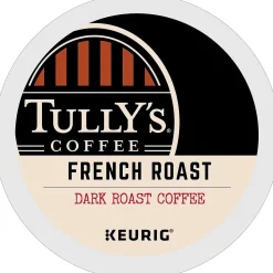 Tully's French Roast Coffee Keurig® K-Cup® Pods, Dark Roast, 24/Box (192619)