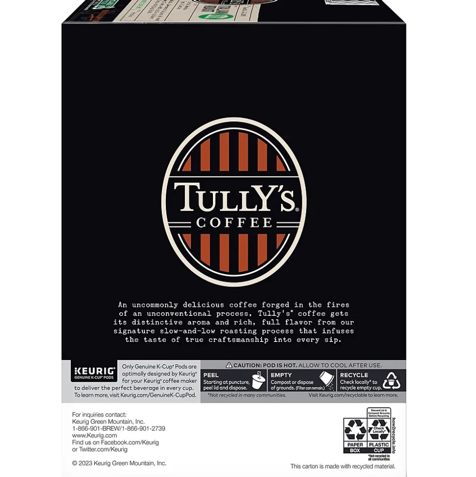 Tully's Italian Roast Coffee, Dark Roast, Keurig® K-Cup® Pods, 24/Box (193019)