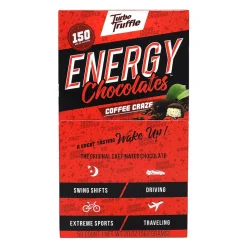 Turbo Truffles Energy Chocolate Truffles Coffee Craze, 50/Pack (220-00986)