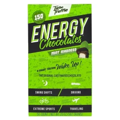 Turbo Truffles Energy Chocolate Truffles Mint Madness, 50/Pack (220-00987)