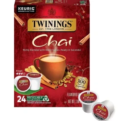 Twinings Chai Tea, Keurig® K-Cup® Pods, 24/Box (TNA09954)