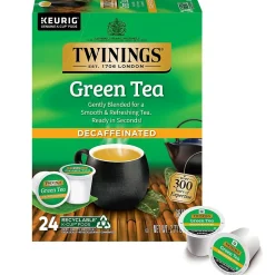 Twinings Decaf Green Tea, Keurig® K-Cup® Pods, 24/Box (TNA90557)