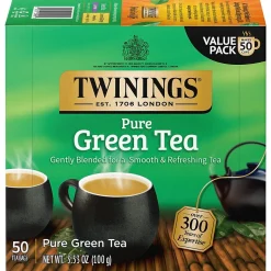 Twinings Green Tea Bags, 50/Box (F05789)
