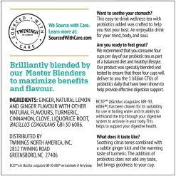 Twinings Probiotics+ Herbal Lemon & Ginger Tea, Keurig® K-Cup® Pods, 24/Box (F16930)