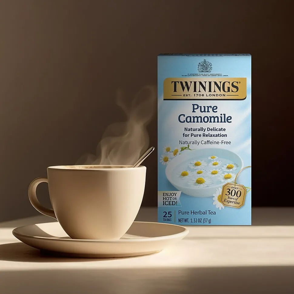 Twinings Pure Camomile Herbal Tea Bags, 25/Box (TNA85142)