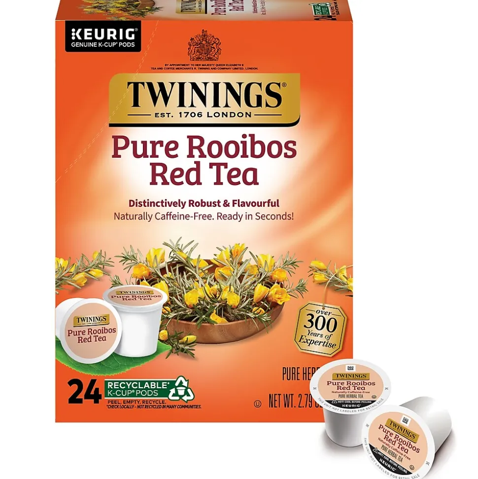 Twinings Pure Rooibos Red Herbal Tea, Keurig® K-Cup® Pods, 24/Box (TNA85791)