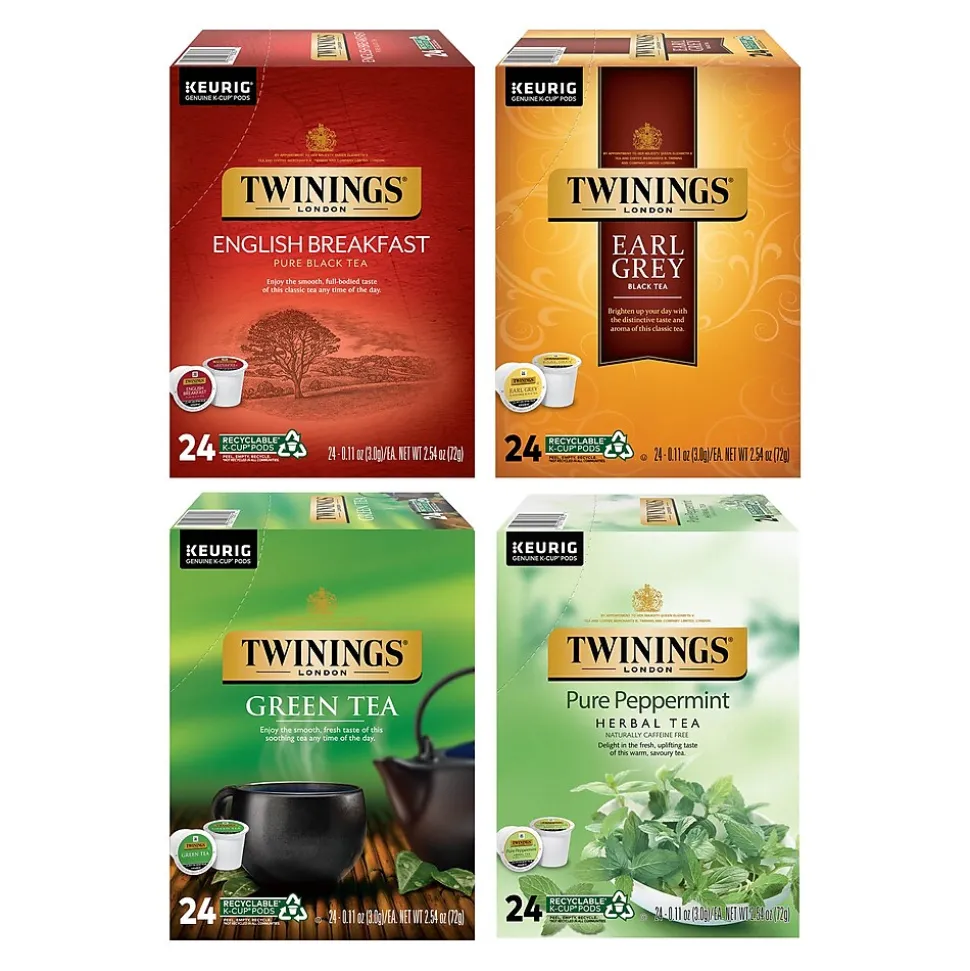 Twinings Variety Pack Assorted Teas, Keurig® K-Cup® Pods, 96/Carton (TNA54192)