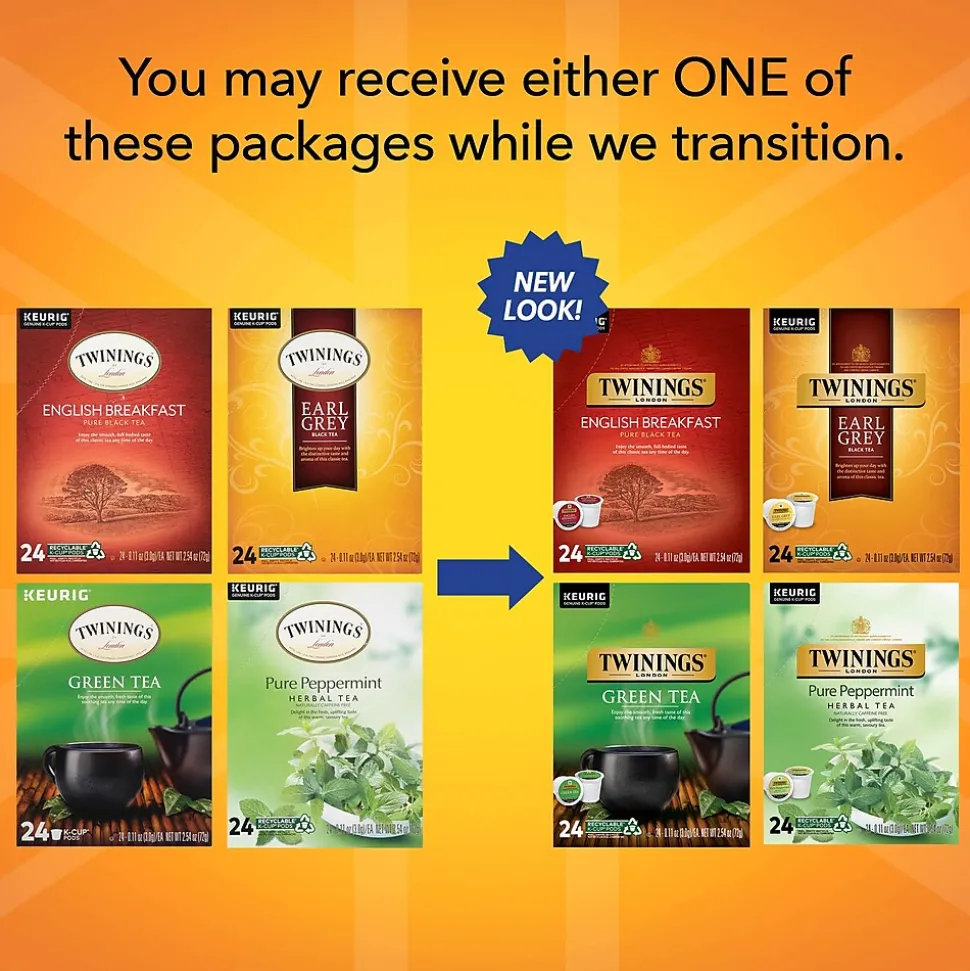 Twinings Variety Pack Assorted Teas, Keurig® K-Cup® Pods, 96/Carton (TNA54192)