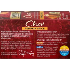 Twinings Winter Teas Pumpkin Spice, Chai, 20/Box (TNA51382)