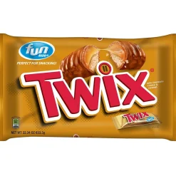 Twix Caramel Fun Size Chocolate Cookie Bar Candy Bag, 22.34 oz. (209-00467)
