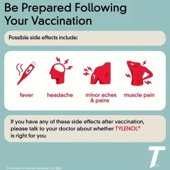 Tylenol Extra Strength Caplets, Fever Reducer and Pain Reliever, 500 mg, 50 Count, 2/Pack (487348)