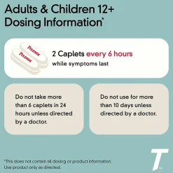 Tylenol Extra Strength Caplets, Fever Reducer and Pain Reliever, 500 mg, 10 Count (703662)