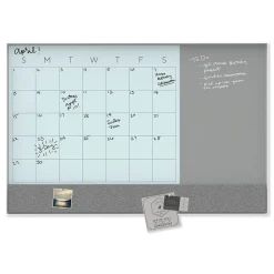 U Brands Combination Dry-Erase Whiteboard, Aluminum Frame, 2' x 1.5' (3196U00-01)