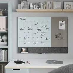 U Brands Combination Dry-Erase Whiteboard, Aluminum Frame, 4' x 3' (3198U00-01)