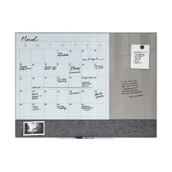 U Brands Combination Dry-Erase Whiteboard, Aluminum Frame, 4' x 3' (3198U00-01)