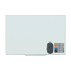 U Brands Glass Dry-Erase Whiteboard, 3' x 2' (3975U00-01)