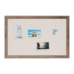 U Brands Linen Bulletin Board, Wood Frame, 3' x 2' (4891U00-01)