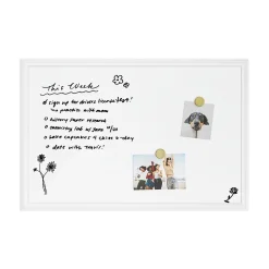 U Brands Magnetic Dry Erase Whiteboard, White Decor Frame, 30