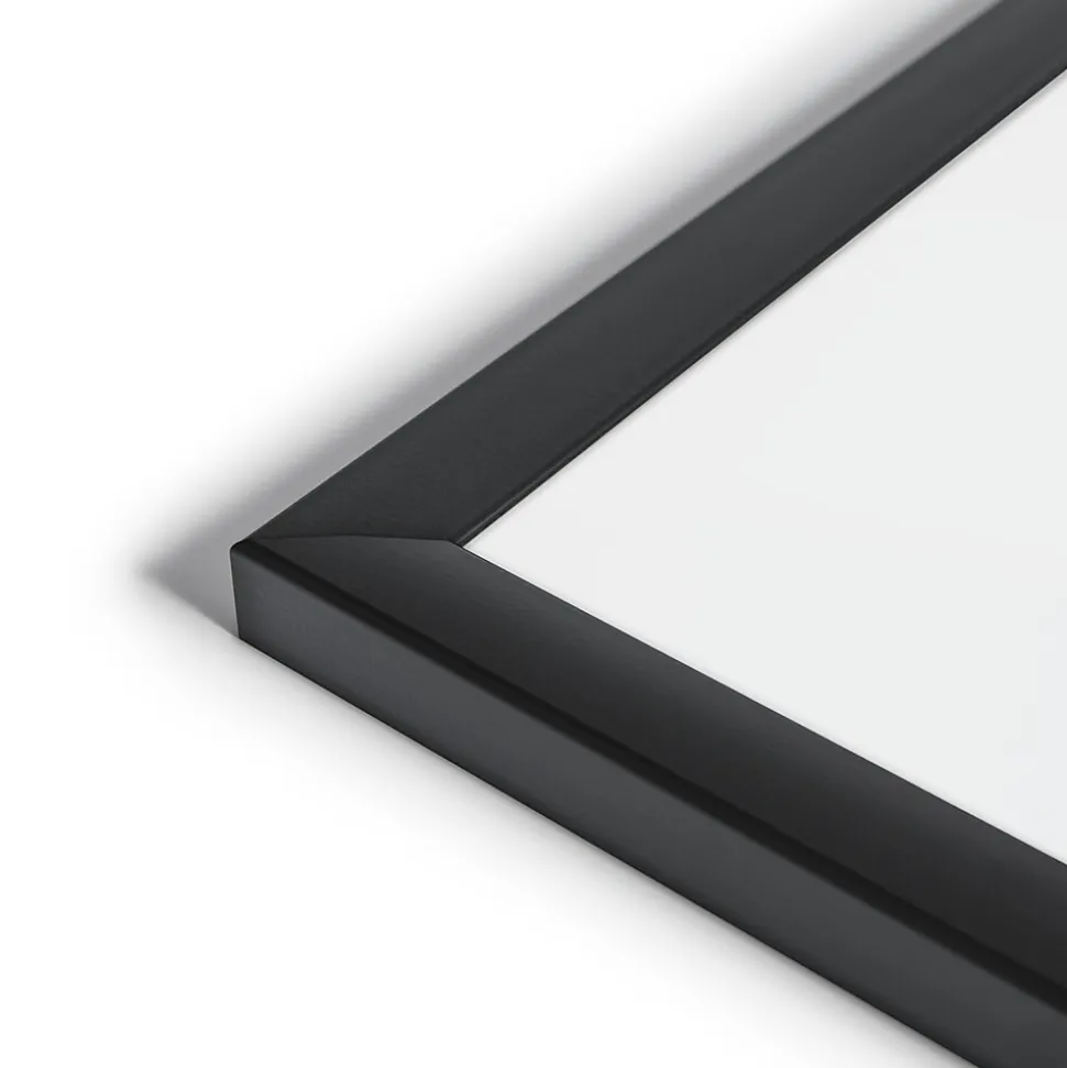 U Brands Magnetic Dry Erase Whiteboard, Black MDF Frame, 23" x 17" (307U00-01)