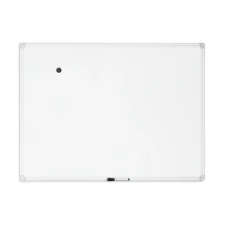U Brands Magnetic Porcelain Dry-Erase Whiteboard, Aluminum Frame, 4' x 3' (4900U00-01)