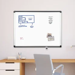 U Brands PINIT Steel Dry-Erase Whiteboard, Aluminum Frame, 4' x 3' (2807U00-01)