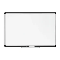 U Brands PINIT Steel Dry-Erase Whiteboard, Aluminum Frame, 3' x 2' (2805U00-01)