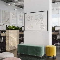 U Brands Steel Dry-Erase Whiteboard, Fiberboard Frame, 4' x 3' (2893U00-01)