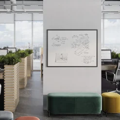 U Brands Steel Dry-Erase Whiteboard, Fiberboard Frame, 4' x 3' (2893U00-01)