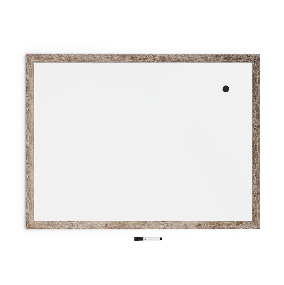 U Brands Steel Dry-Erase Whiteboard, MDF Frame, 3' x 4' (4893U00-01)