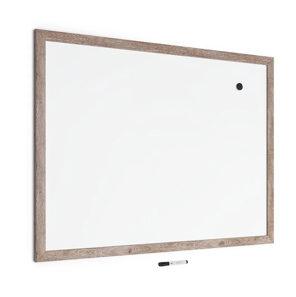 U Brands Steel Dry-Erase Whiteboard, MDF Frame, 3' x 4' (4893U00-01)