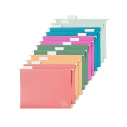 U Brands U-Eco Hanging File Folders, Letter Size, Assorted Colors, 12/Pack (6596U01-12)
