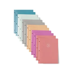 U Brands U-Eco 3-Hole Punched 2-Pocket Folders, Assorted Colors, 12/Pack (6600U01-12)