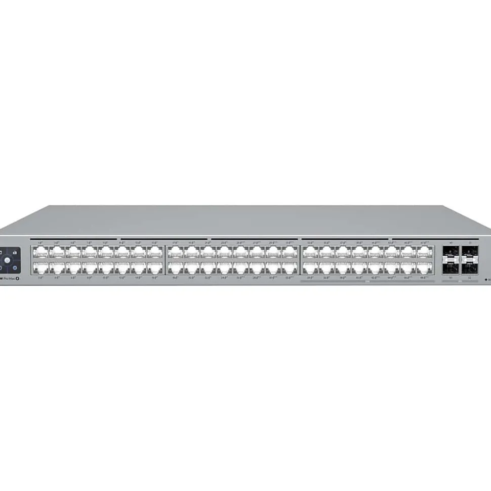 Ubiquiti UniFi Pro Max 48-Port Gigabit Ethernet PoE Managed Switch, Silver (USW-PRO-MAX-48-POE)