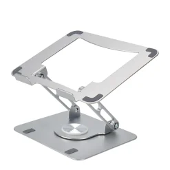 Uncaged Ergonomics 10.2" x 10" Metal Swivel Laptop Stand 2.0, Silver (SLS-Silver)