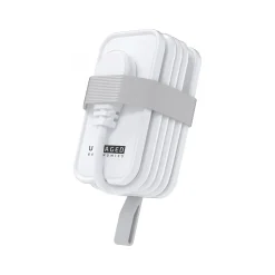 Uncaged Ergonomics 3-Outlet 3-USB Port Power Strip, 3', White (TC-w)