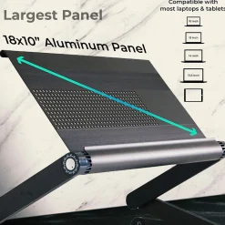 Uncaged Ergonomics WorkEZ Cooling Laptop Lap Desk, Executive Black (WEEB)