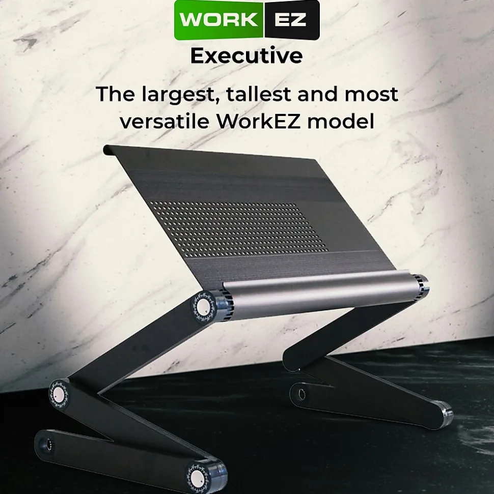 Uncaged Ergonomics WorkEZ Cooling Laptop Lap Desk, Executive Black (WEEB)